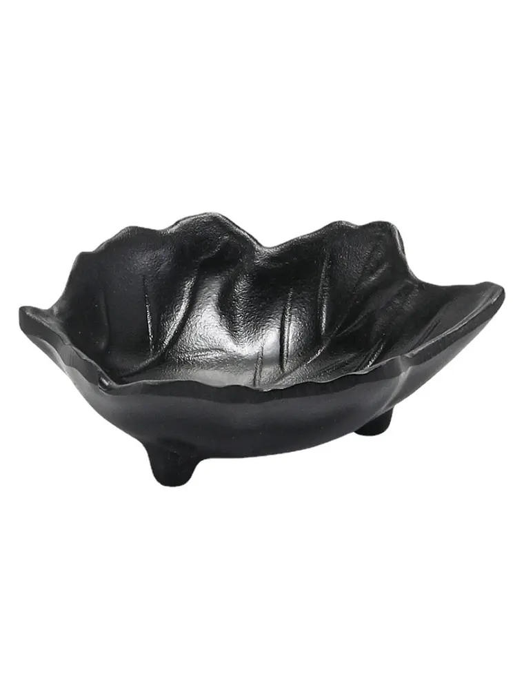 Pocillo Hoja Melamina Negra 2 oz 1