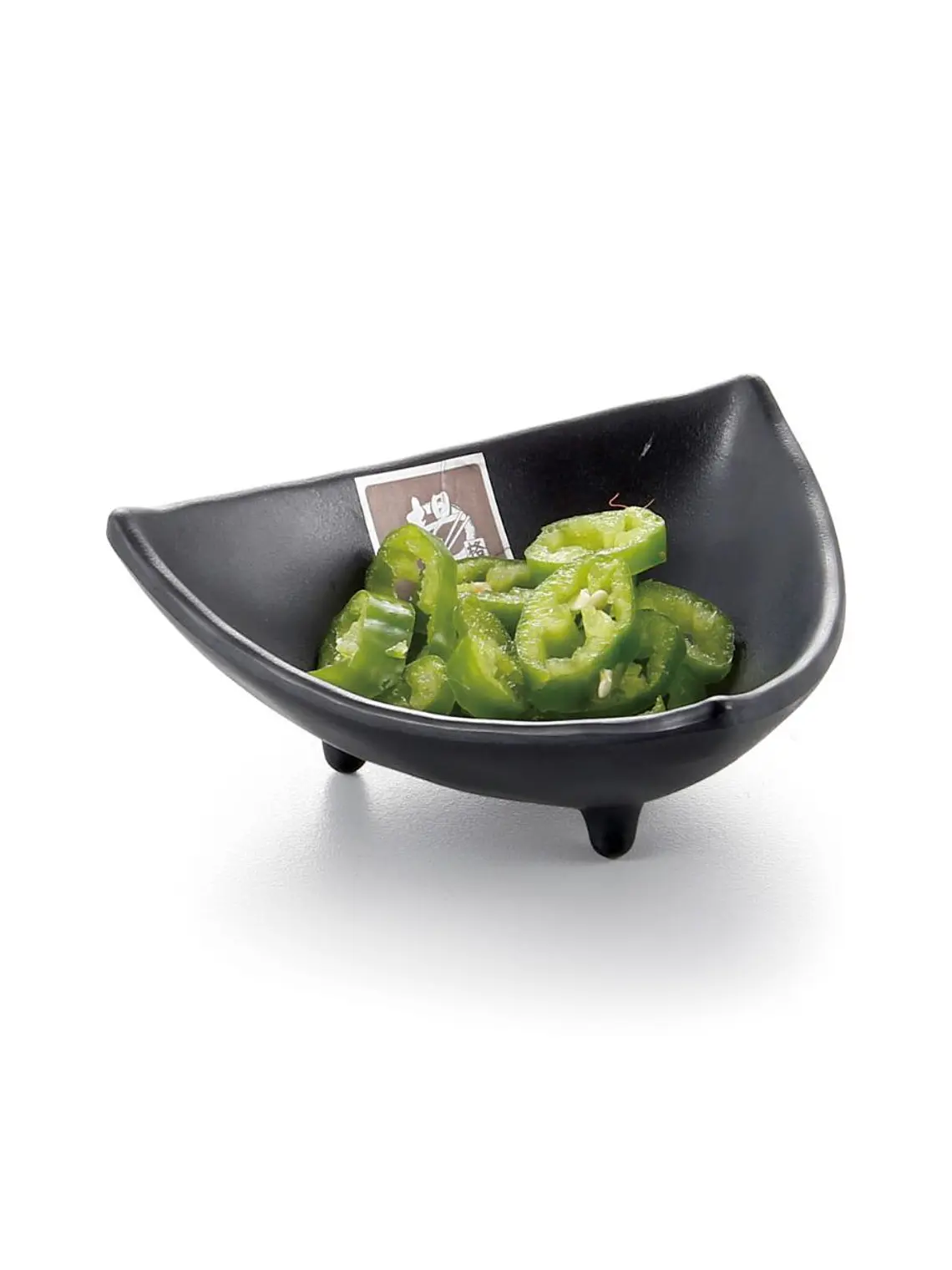 Pocillo Triangular de Melamina Negra 2 oz 1