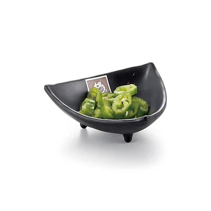 Pocillo Triangular de Melamina Negra 2 oz