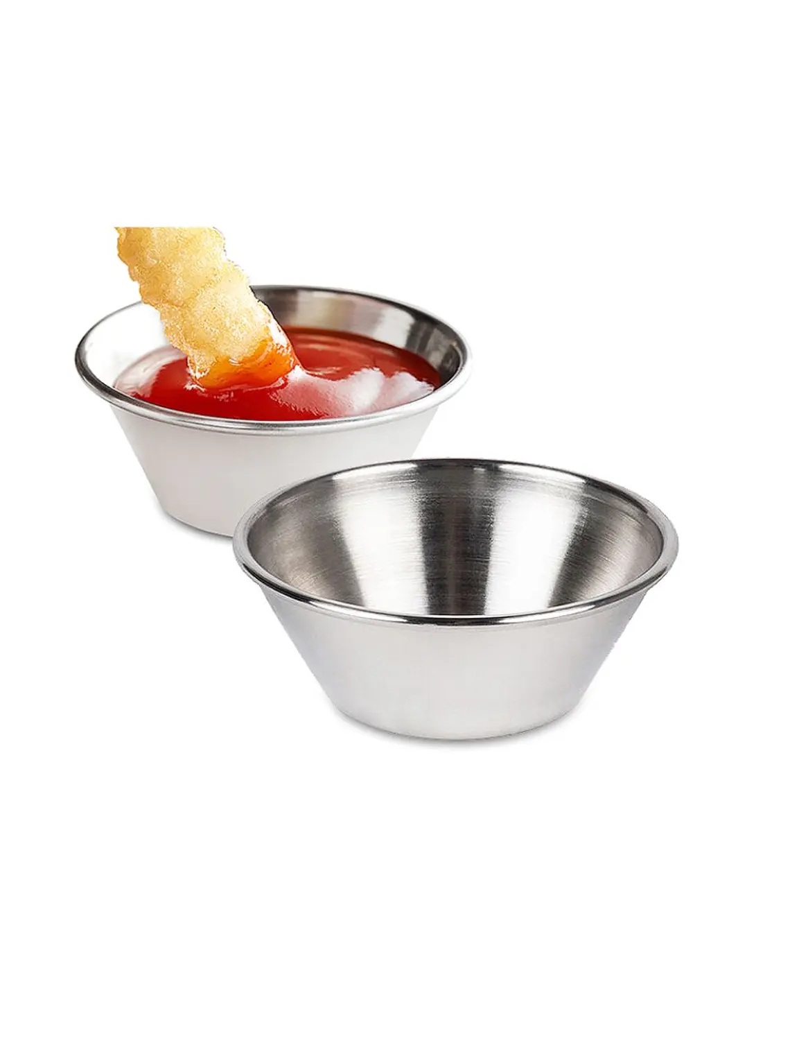 Set 12 Pocillo Ramequín de Acero Inoxidable 1.5 oz 1