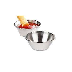 Set 12 Pocillo Ramequín de Acero Inoxidable 1.5 oz