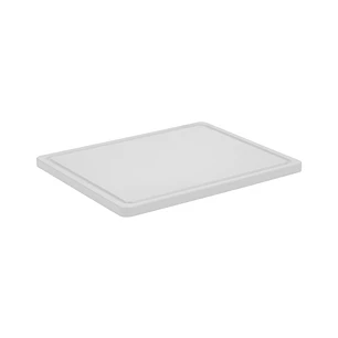 Tabla Picar en Polietileno Blanco 50X30X1.3 Cm Con Surco