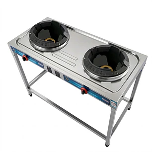 Cocina Fogón Industrial 2 Quemadores Alta Presión Tipo Wok