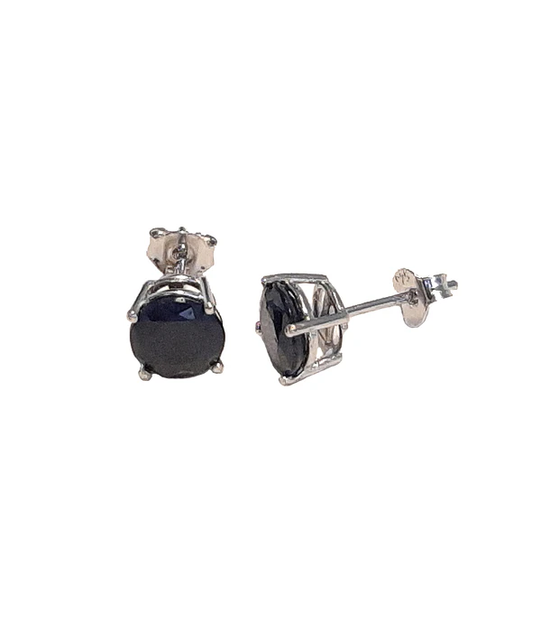 Aros de plata con zafiro