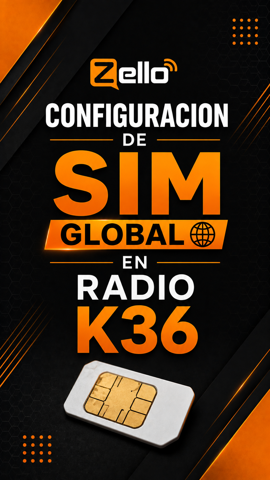 Configuracion SIM GLOBAL en Radio K36