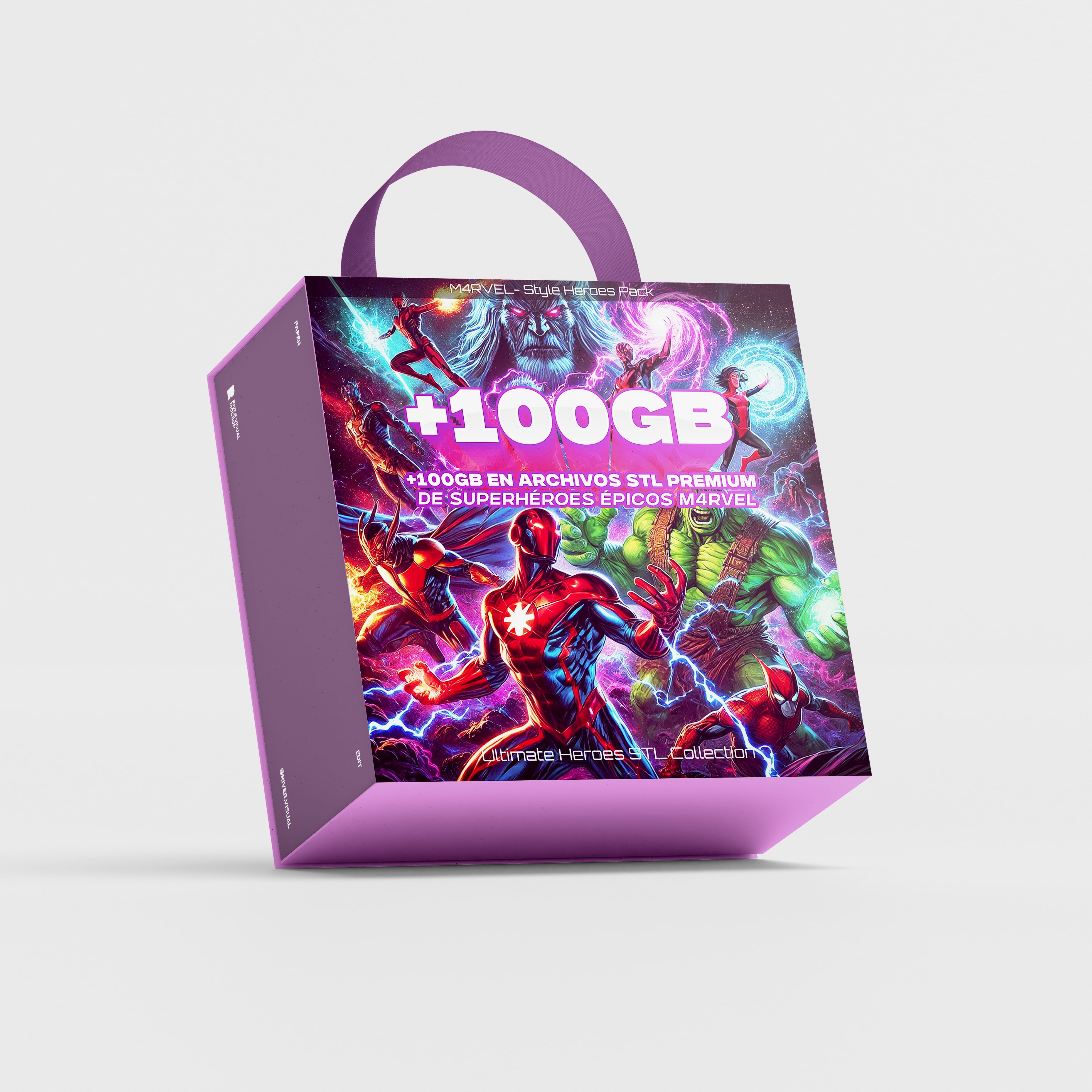 Mega Pack +100GB STL Superhéroes Estilo Comic – Archivos para Impresión 3D 1