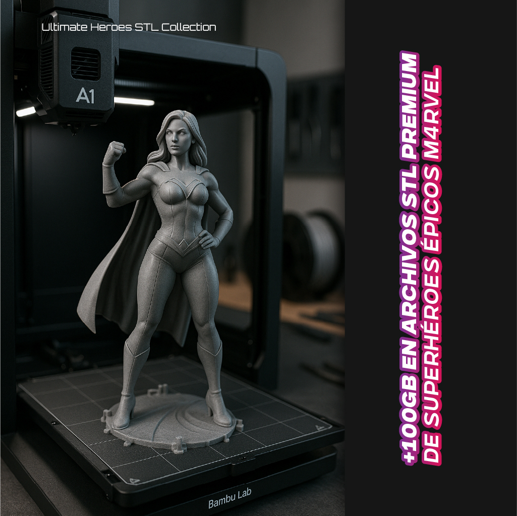 Mega Pack +100GB STL Superhéroes Estilo Comic – Archivos para Impresión 3D 2