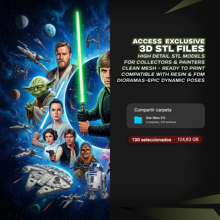 MegaPack +100GB STL inspirados en Star Wars 4