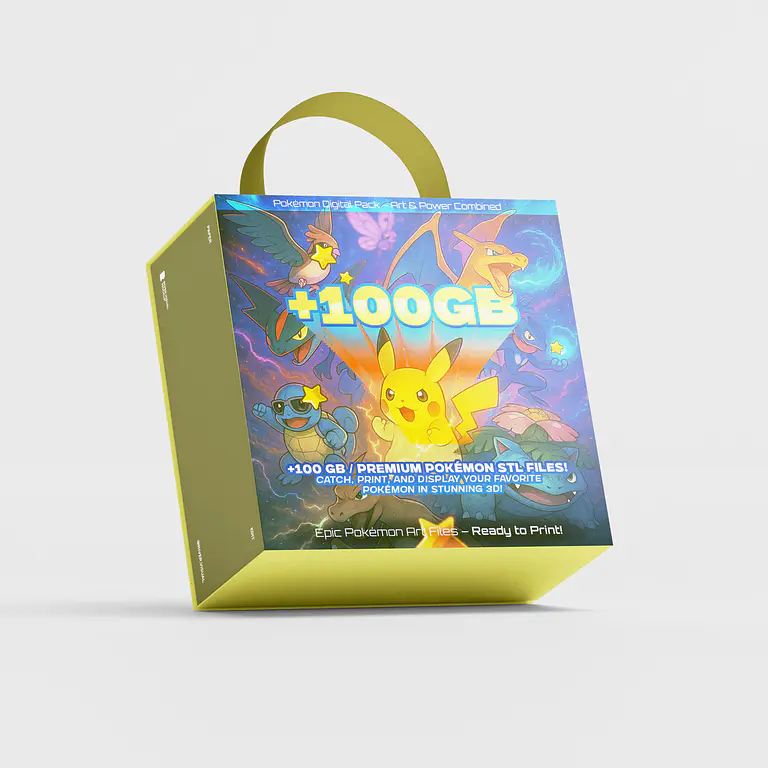 MegaPack +100GB STL inspirados en Pokémon 1