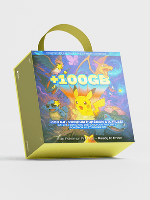 Mega Pack +100GB Archivos STL Criaturas de Bolsillo Estilo Anime – Colección para Impresión 3D