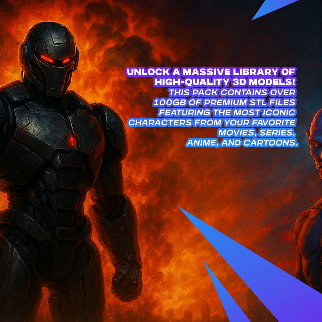 Mega Bundle +100GB STL Personajes de Series y Películas – Colección para Impresión 3D 4