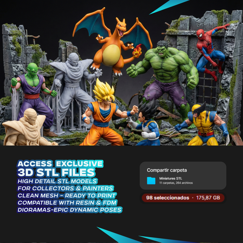 Mega Pack +170GB Archivos STL Miniaturas Fantasía – Wargaming, RPG y Coleccionismo 3D 2
