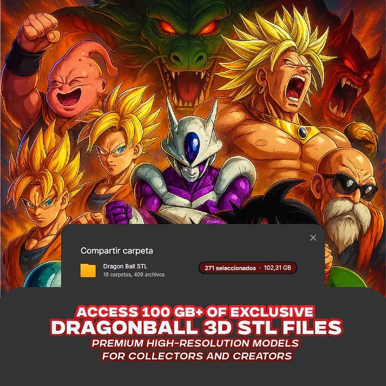 MegaPack +100GB STL inspirados en Dragon Ball 6