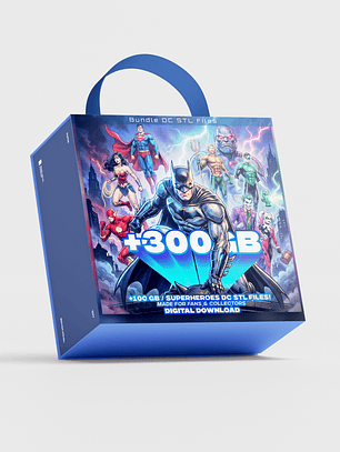 Mega Pack +300GB Archivos STL Superhéroes Estilo Cómic – Mega Colección para Impresión 3D