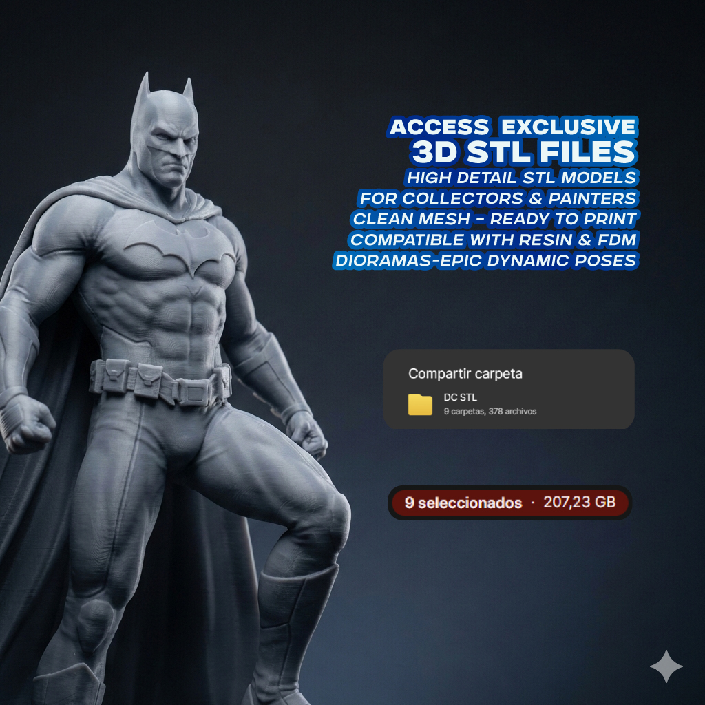 Mega Pack +300GB Archivos STL Superhéroes Estilo Cómic – Mega Colección para Impresión 3D 2