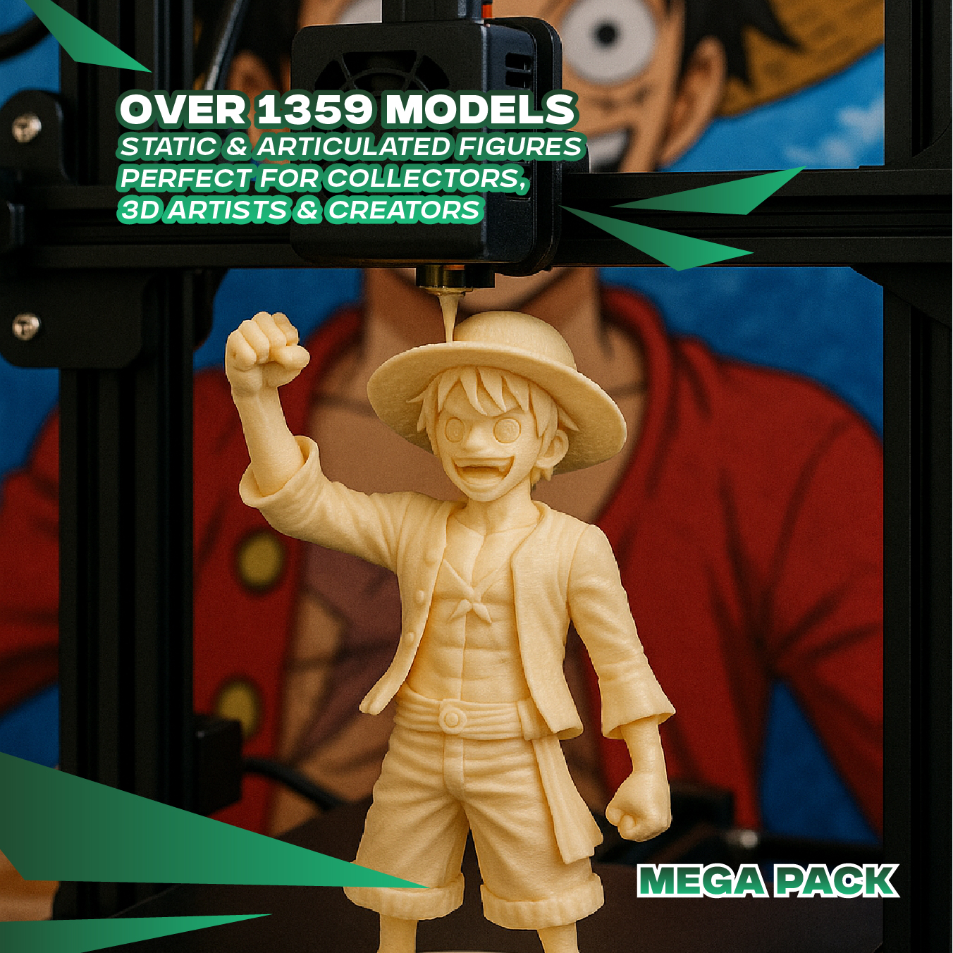 Mega Pack +300GB STL Anime – Mega Colección de Figuras para Impresión 3D 4