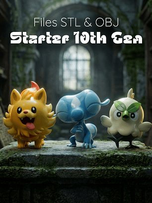 Iniciales 10° Generación - Pombon Browt Gecqua STL & OBJ - Descarga Digital