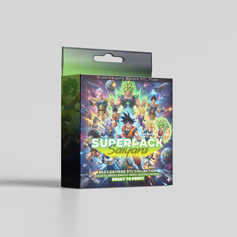 SuperPack Saiyans DBZ - Archivos STL para Impresión 3D  1