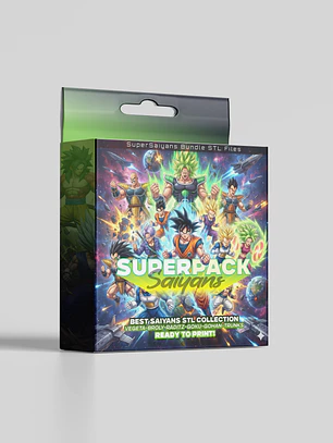 SuperPack Saiyans DBZ - Archivos STL Dragon Ball Saga para Impresión 3D 