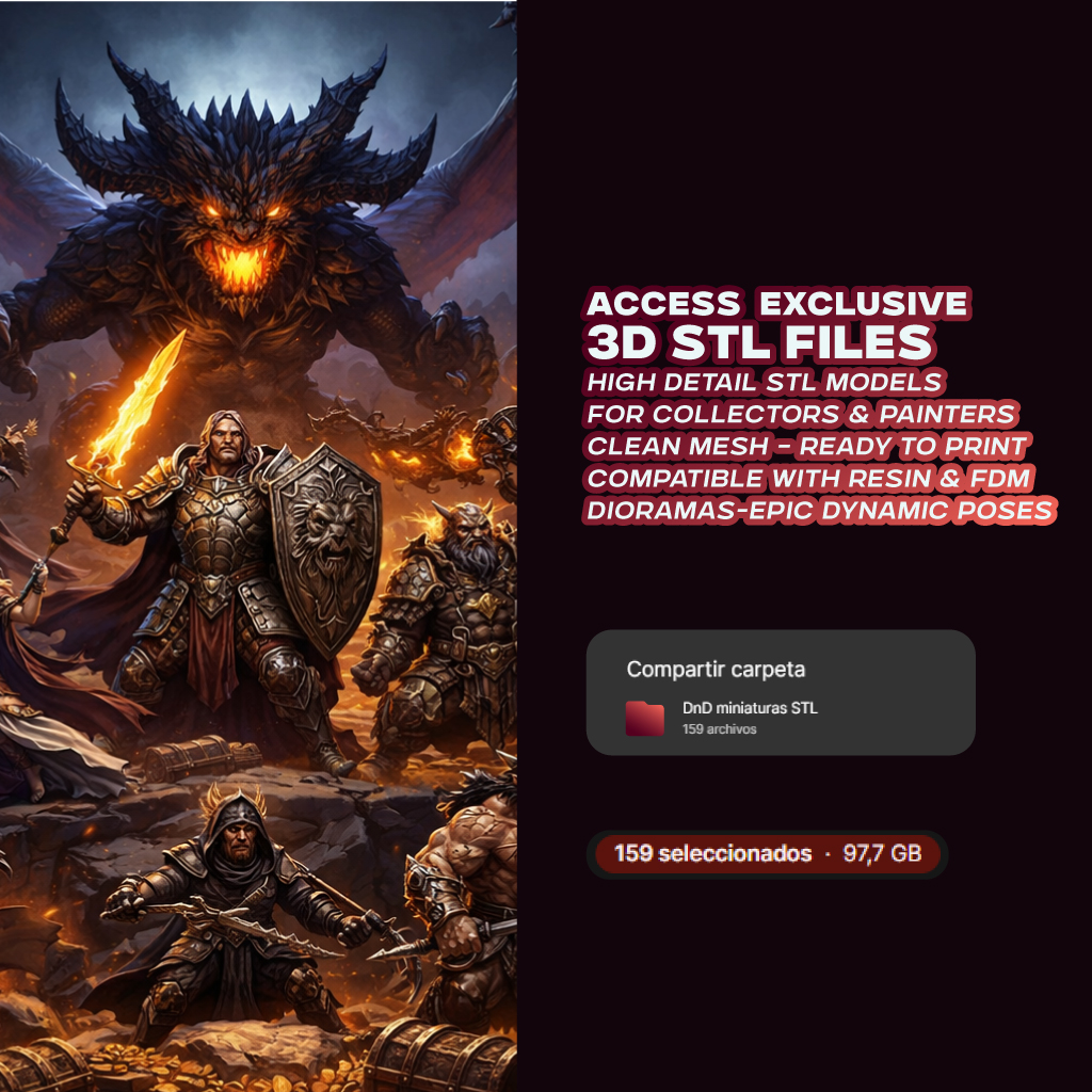 SuperPack Estilo D&D Archivos STL de Miniaturas y Tabletop Games para Impresión 3D 2