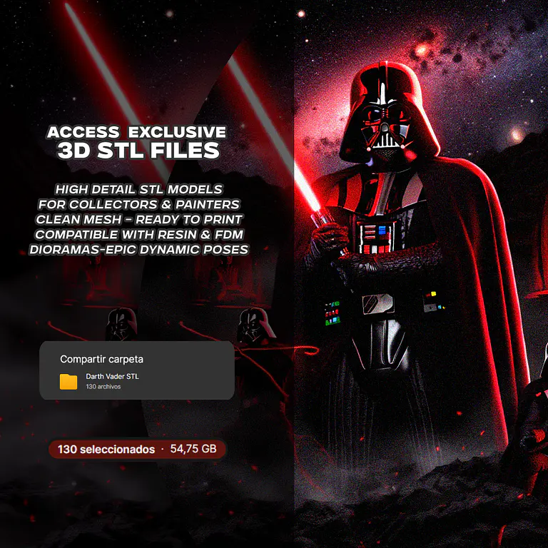 SuperPack inspirado en Darth Vader - Archivos STL para Impresión 3D 2