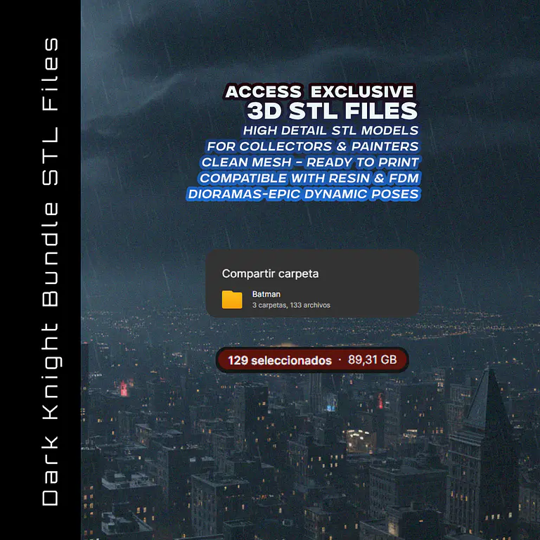 SuperPack inspirado en Batman - Archivos STL para Impresión 3D 2