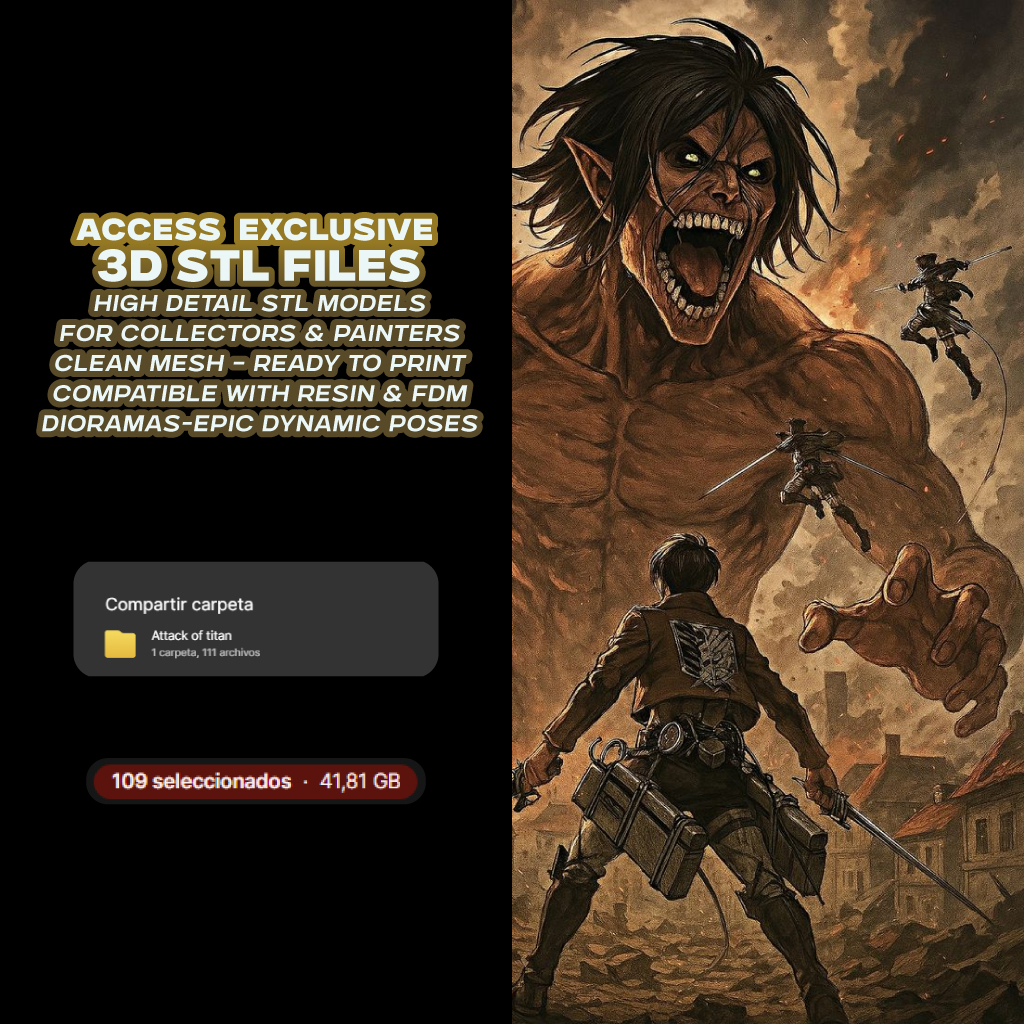 SuperPack Shingeki - Archivos STL para Impresión 3D 2