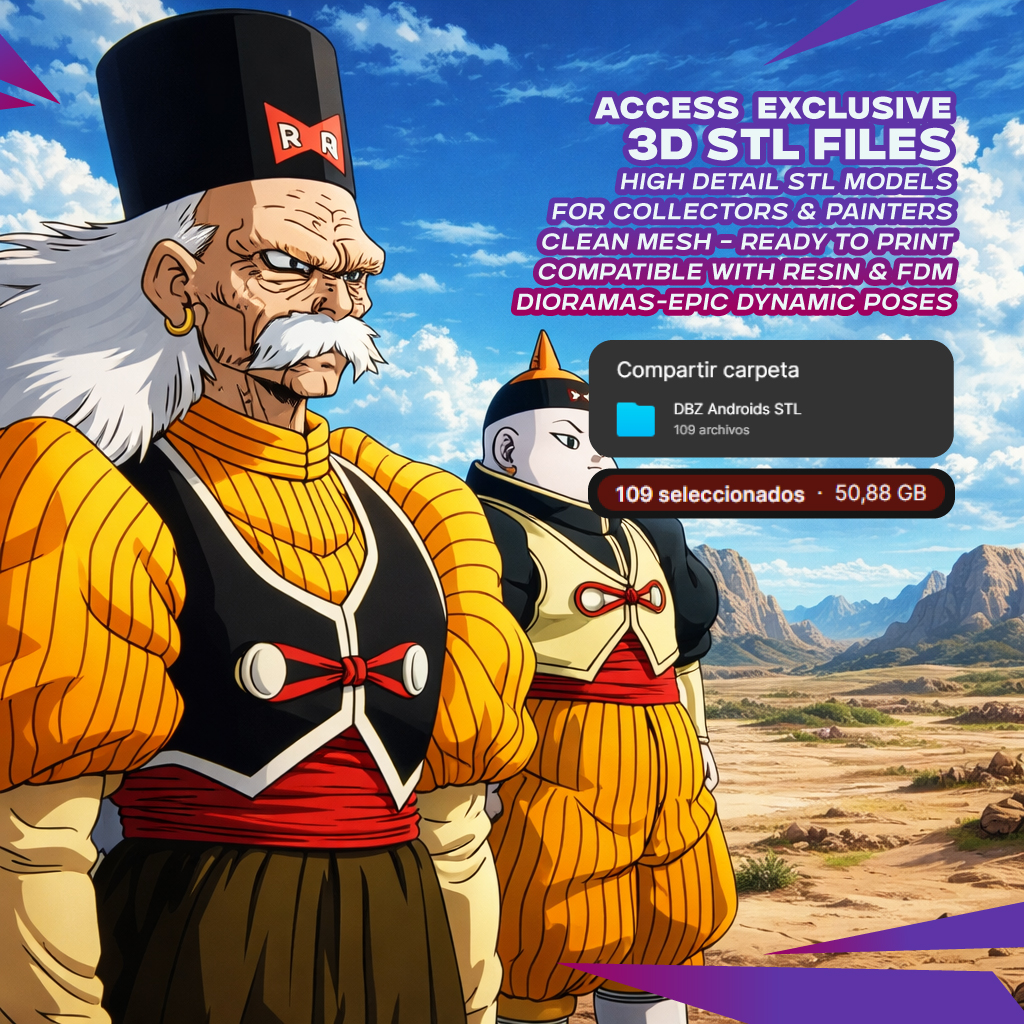 SuperPack Androides DBZ - Archivos STL para Impresión 3D 2
