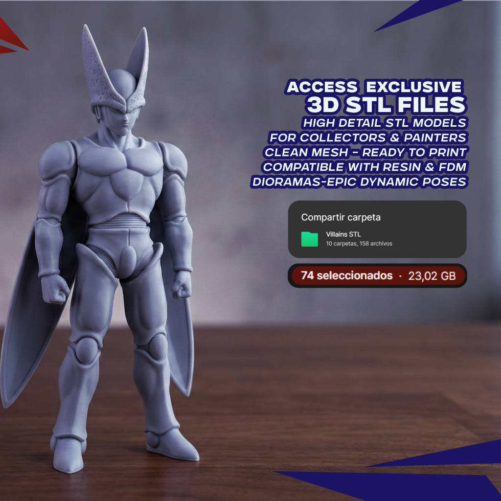 SuperPack Villanos DBZ - Archivos STL Dragon Ball Saga para Impresión 3D 2