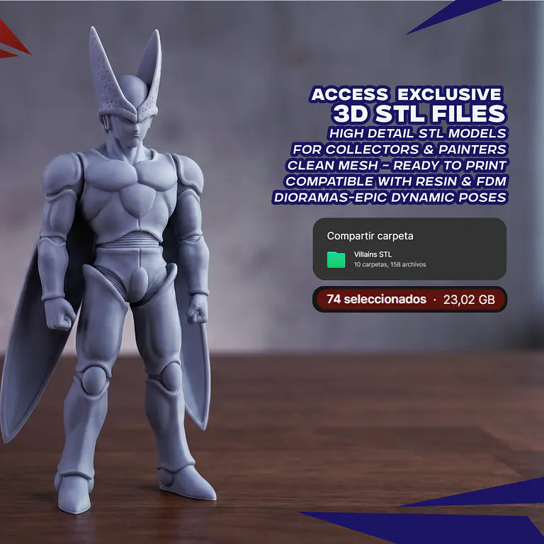 SuperPack Villanos DBZ - Archivos STL para Impresión 3D 2