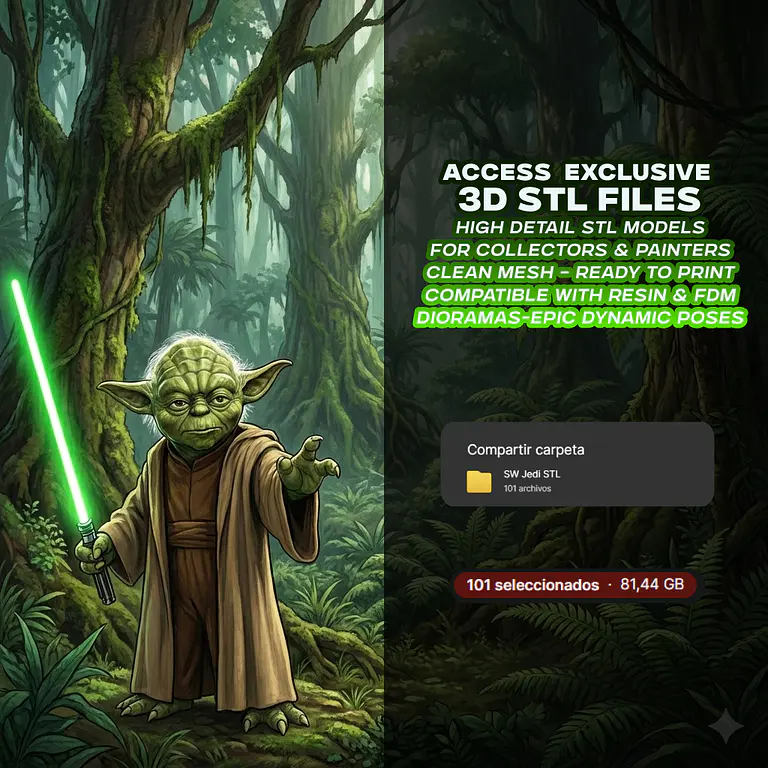 SuperPack inspirado en Jedis - Archivos STL para Impresión 3D 2