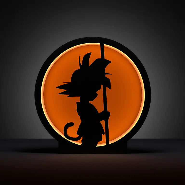 Lámpara LED Anime Guerrero con Báculo – Decoración Geek 4