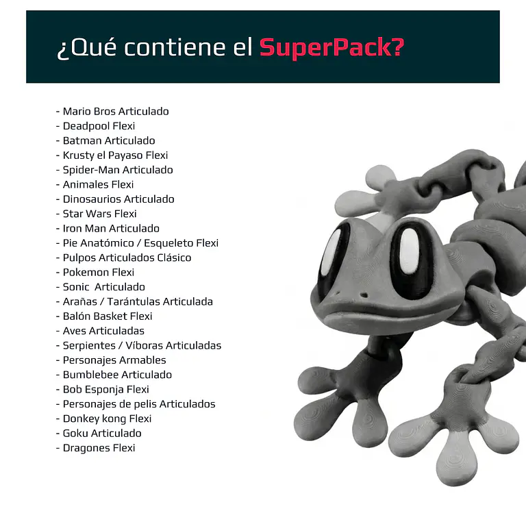SuperPack Articulados - Archivos STL para Impresión 3D 3