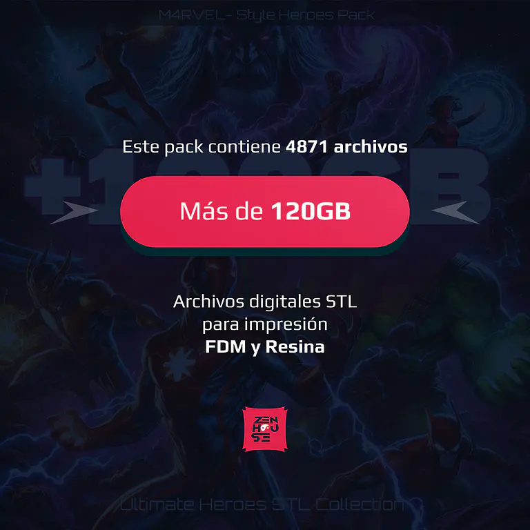 MegaPack +100GB STL Superhéroes inspirados en Marvel 3