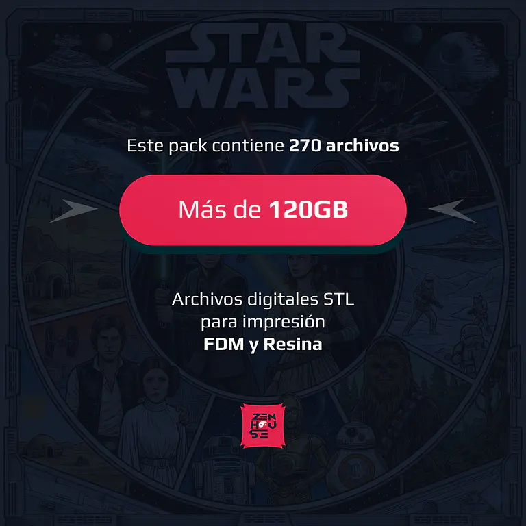 MegaPack +100GB STL inspirados en Star Wars 3