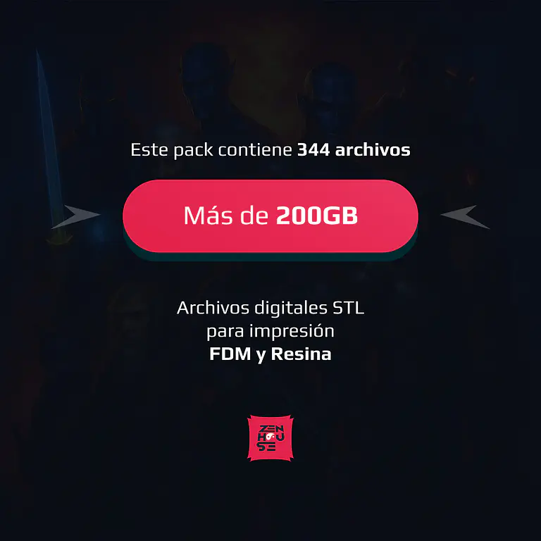 MegaPack +200GB STL Miniaturas y Tabletop 3