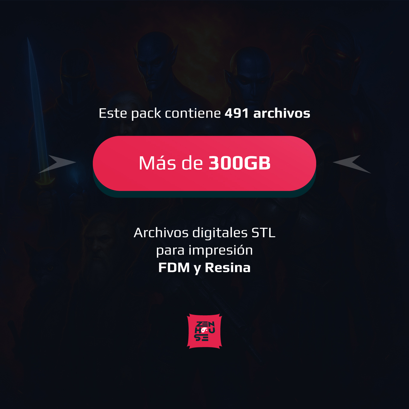MegaPack +300GB STL Superhéroes DC 3