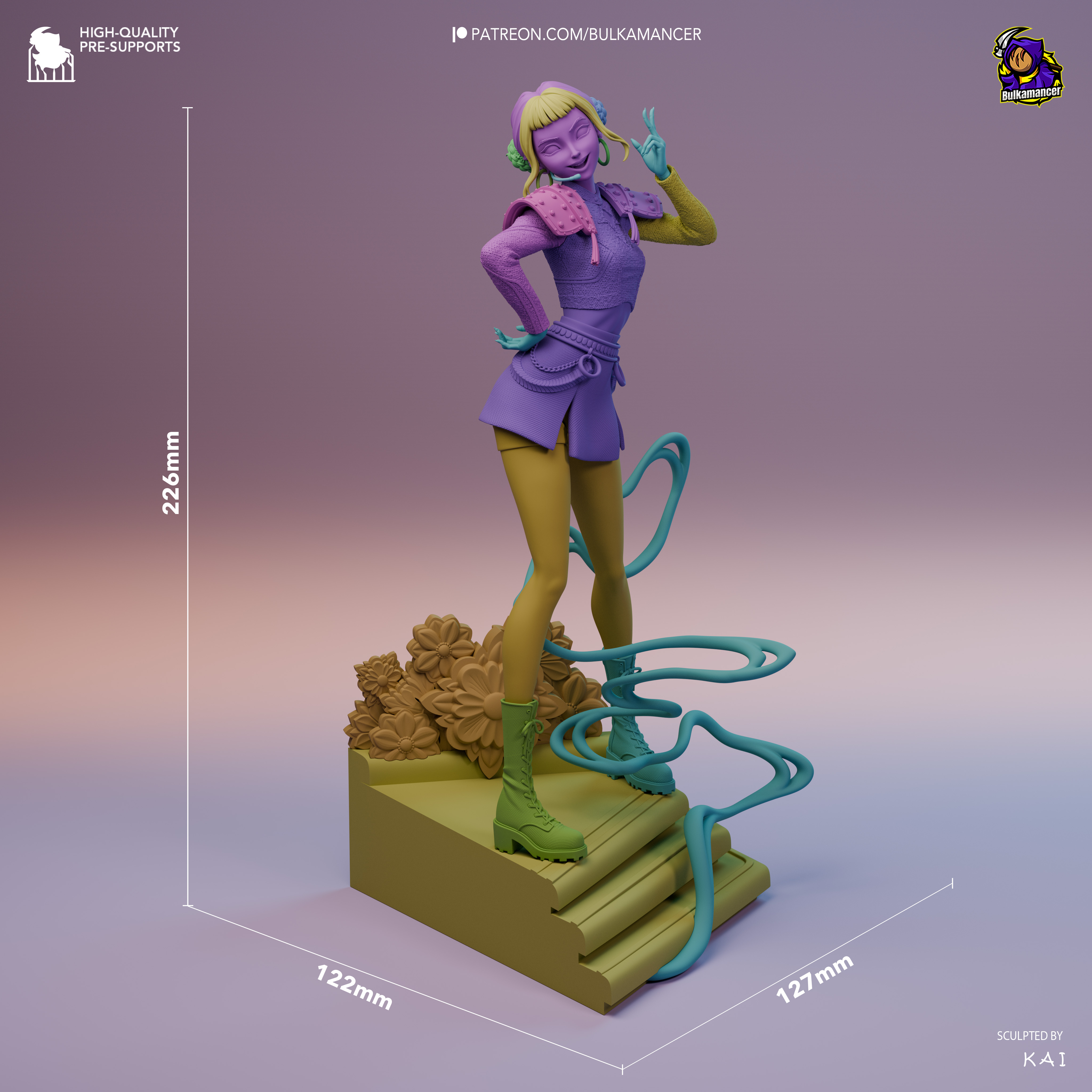 Figura de HUNTRIX - Rumi, Mira y Zoey - Estatua Anime Kpop Demon Hunters - Pintada a mano 12