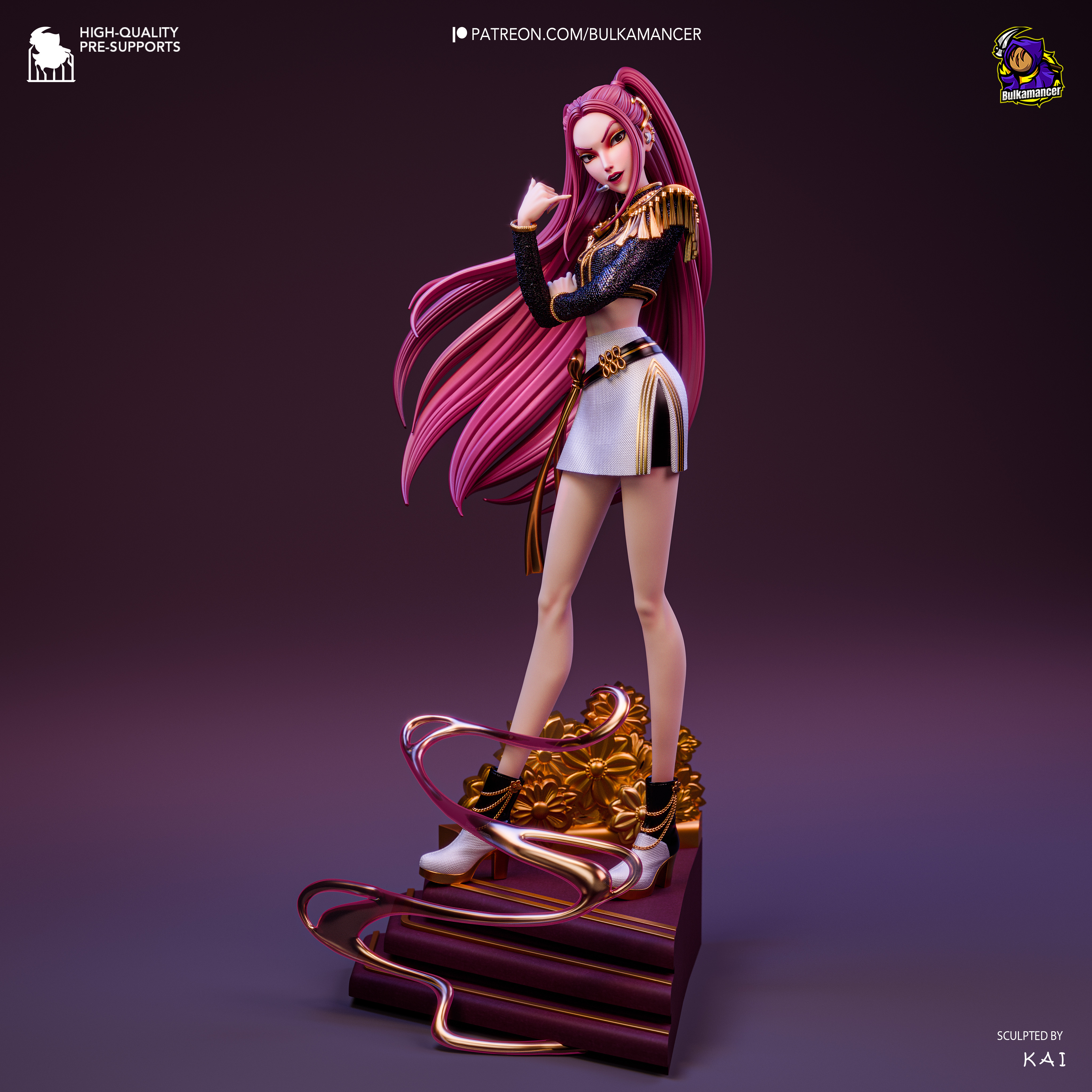 Figura de HUNTRIX - Rumi, Mira y Zoey - Estatua Anime Kpop Demon Hunters - Pintada a mano 7