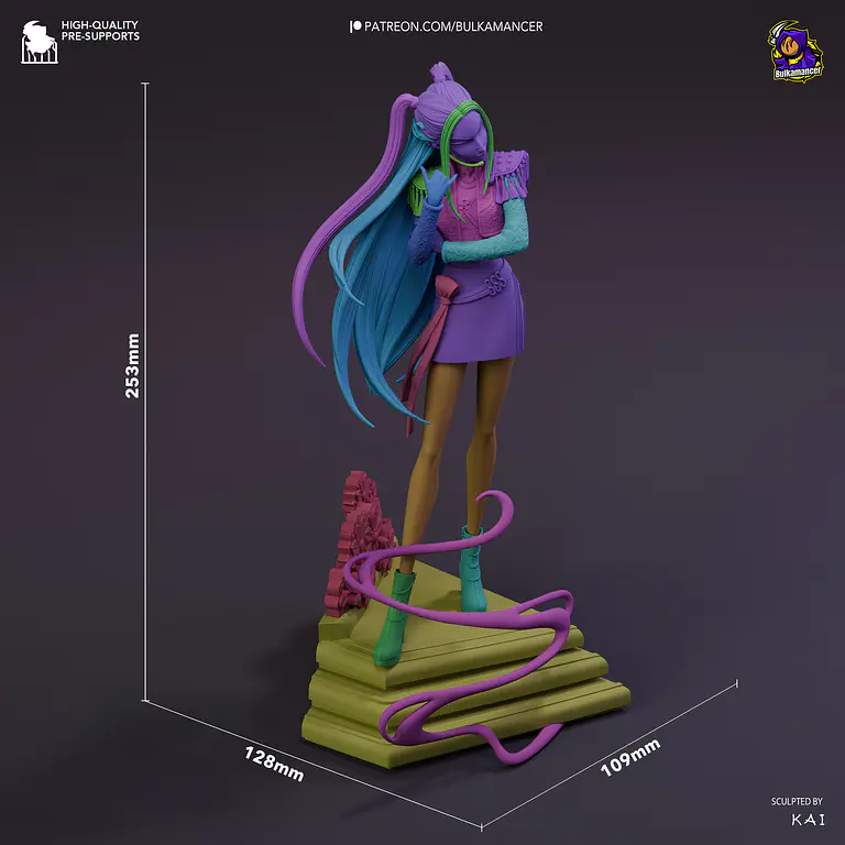 Figura de HUNTRIX - Rumi, Mira y Zoey - Estatua Anime Kpop Demon Hunters - Pintada a mano 9