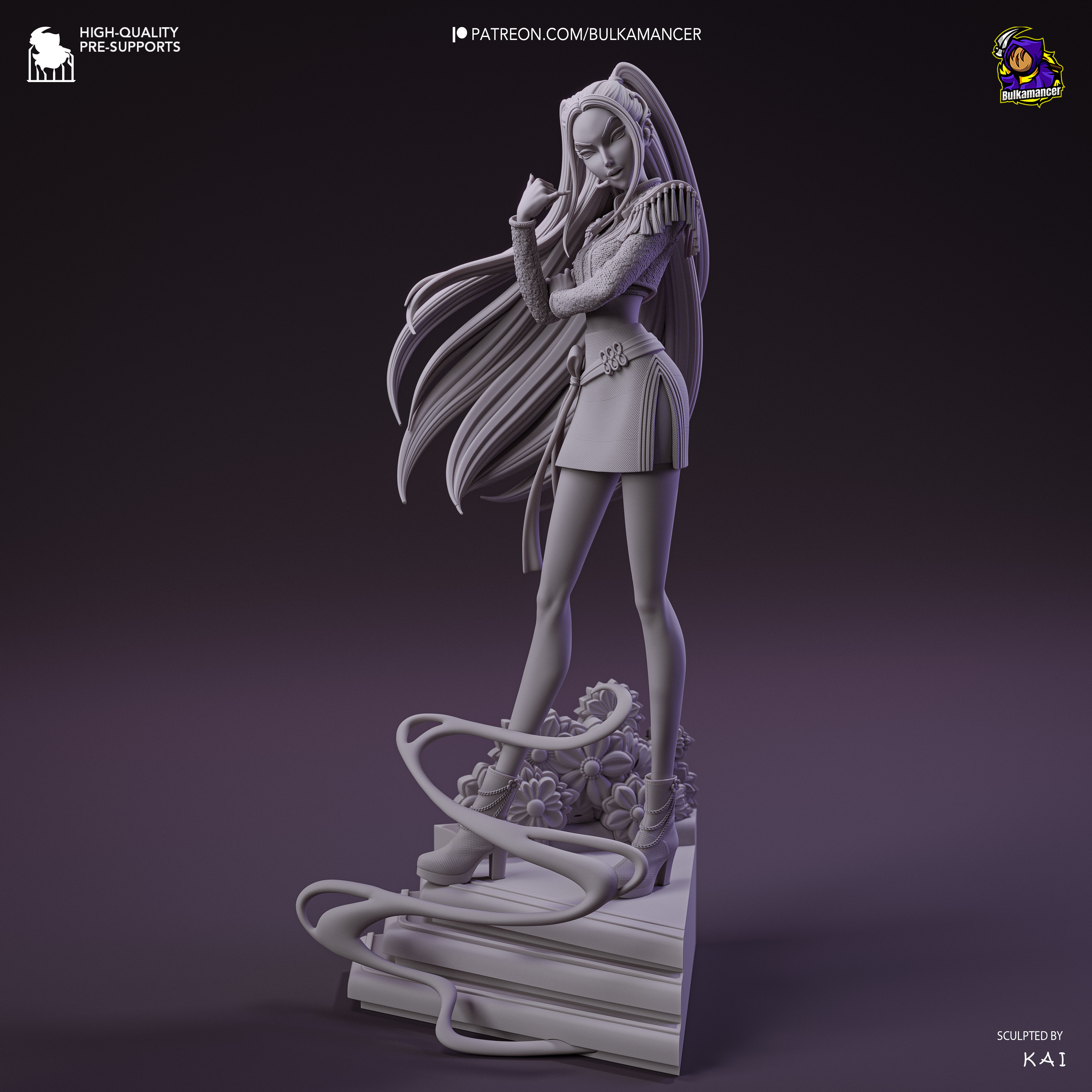 Figura de HUNTRIX - Rumi, Mira y Zoey - Estatua Anime Kpop Demon Hunters - Pintada a mano 8