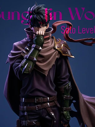 Figura Sung Jin-Woo | Solo Leveling impresión 3D anime | Pintada a mano