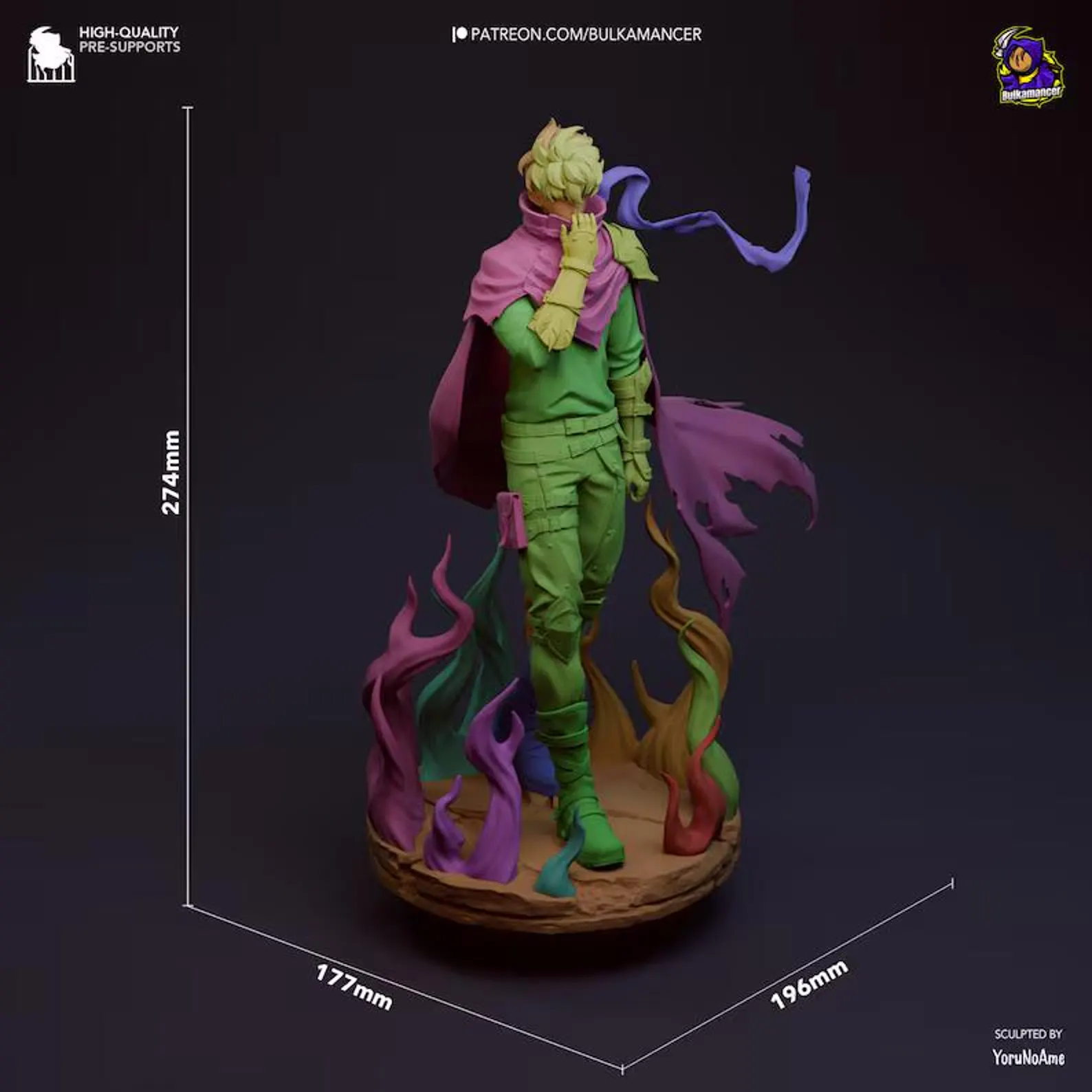 Figura Sung Jin-Woo | Solo Leveling impresión 3D anime | Pintada a mano 4