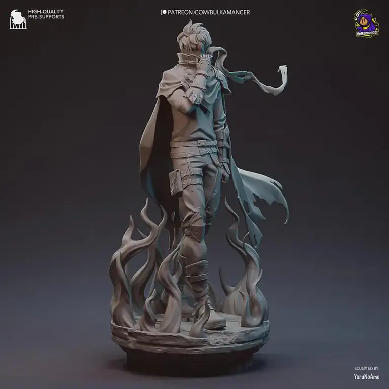 Figura Sung Jin-Woo | Solo Leveling impresión 3D anime | Pintada a mano 3
