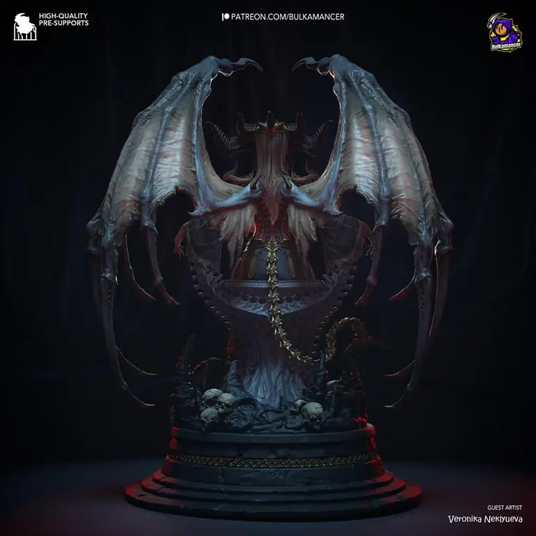 Figura Coleccionable Lilith en el Trono | inspirado en el videojuego Diablo IV | Pintado a mano 4