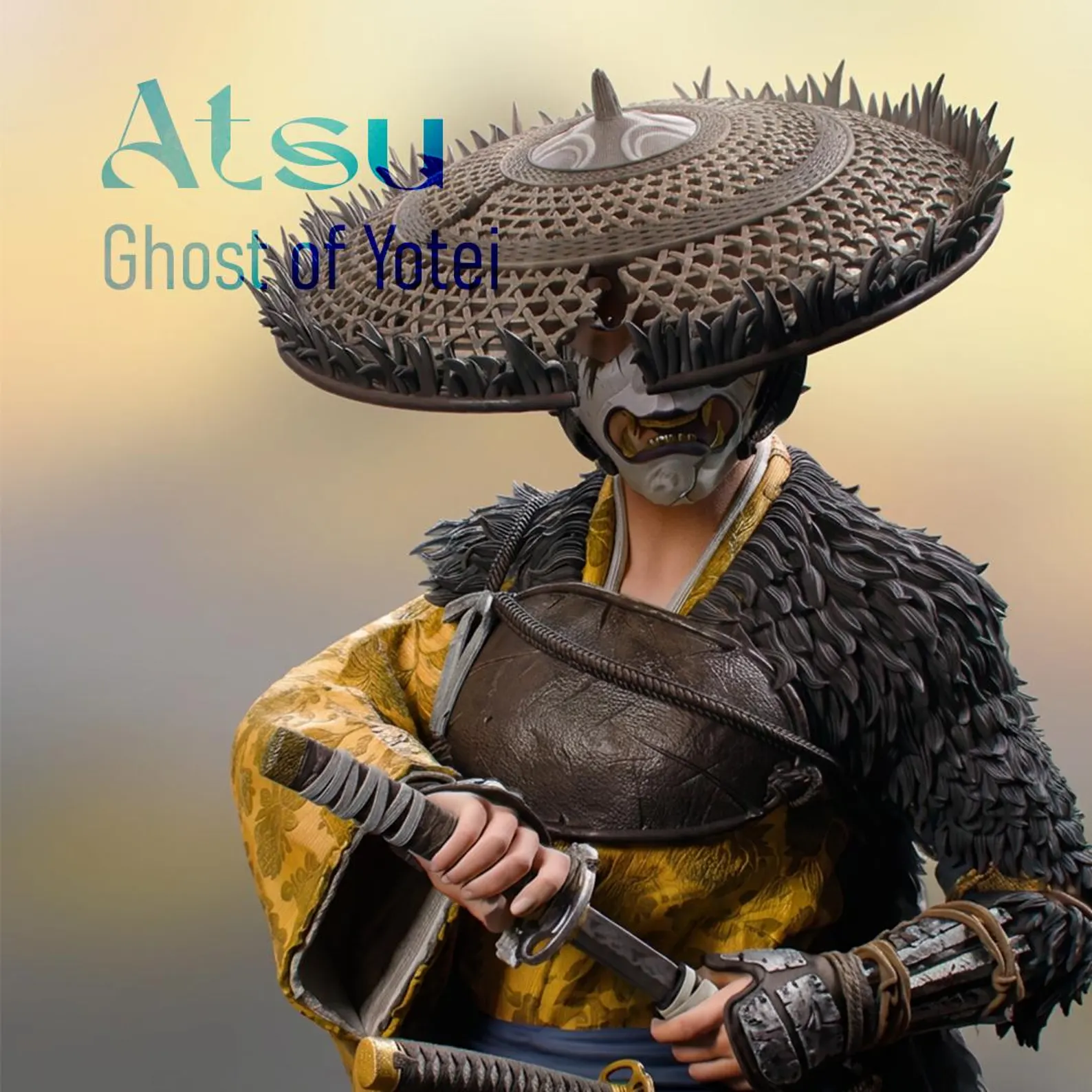 Figura Coleccionable Atsu | inspirado en Ghost of Yōtei | Pintado a mano 1