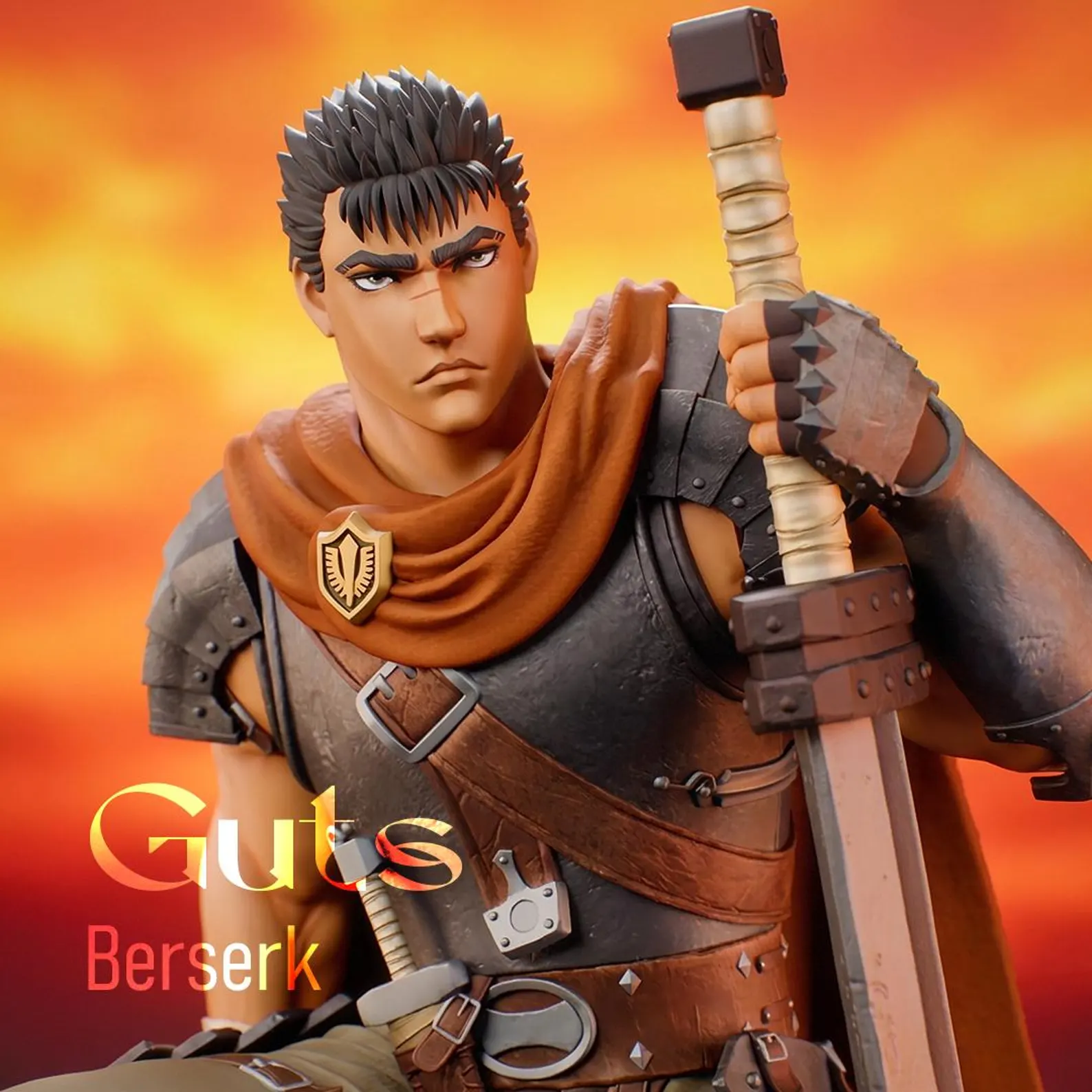 Figura Coleccionable Guts | inspirado en Berserk | Pintado a mano 1
