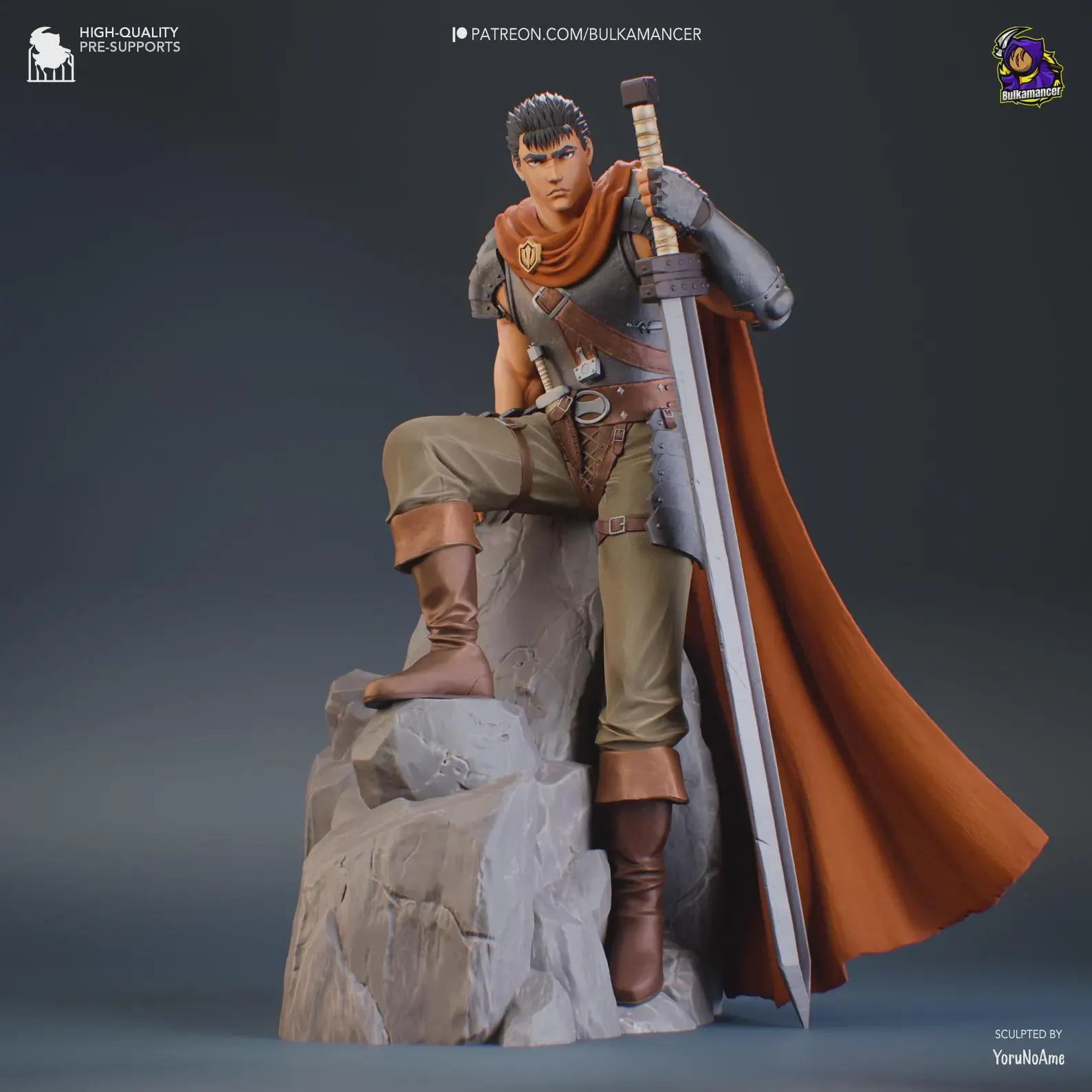 Figura Coleccionable Guts | inspirado en Berserk | Pintado a mano 2