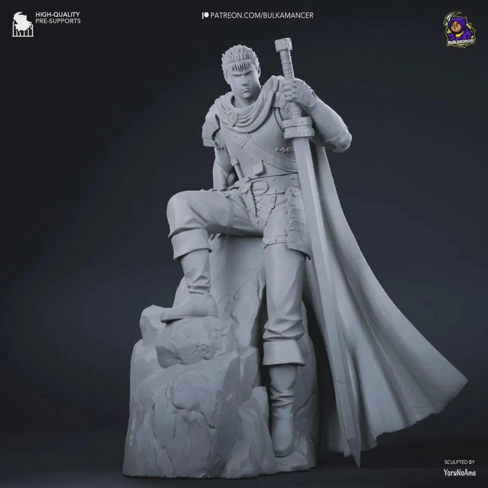 Figura Coleccionable Guts | inspirado en Berserk | Pintado a mano 4