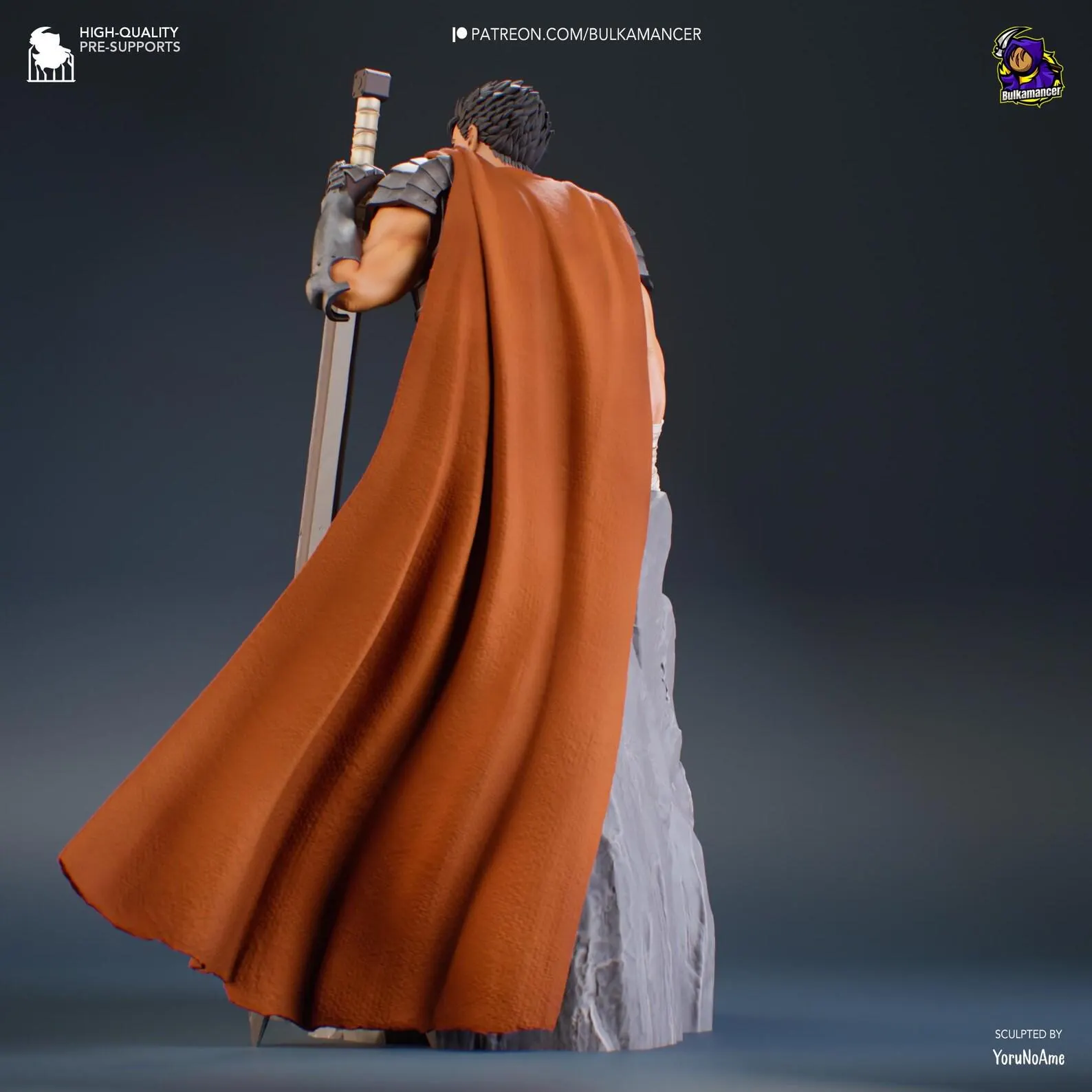 Figura Coleccionable Guts | inspirado en Berserk | Pintado a mano 3